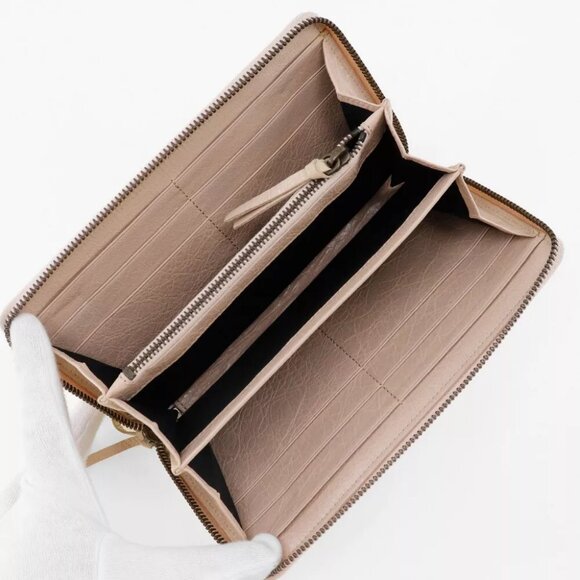 BALENCIAGA Classic Continental Purse Beige pink Calfskin Women - Picture 9 of 12